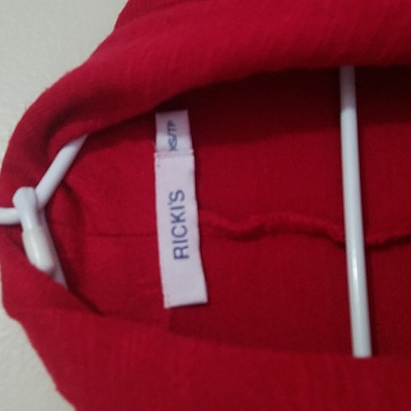 Ricki's Open Cardigan | Red | xsmall - Picture 2 of 4